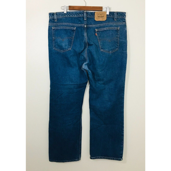 Vintage 80s Levi’s Orange Tab 517 Bootcut Jeans Denim Workwear USA Men's 44x29.5